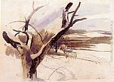 Andrew Wyeth Winter Farm Scene painting